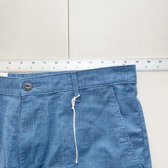 AG Jeans‎ Mens The Wanderer Short SIze 36 Blue Pattern Linen Cotton Blend NWT - Picture 10 of 10